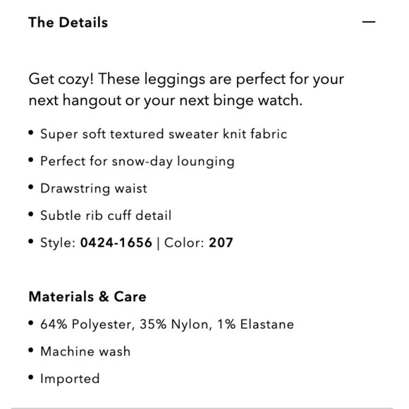 Cozy knit super high waisted legging petite - Picture 5 of 5